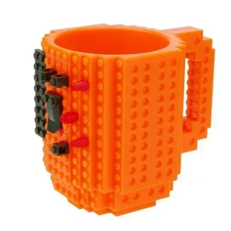 350ml Kreativní hrnek na mléko Kávové šálky Kreativní hrnek s kostkami na stavění Držák na pitnou vodu Design stavebních kostek