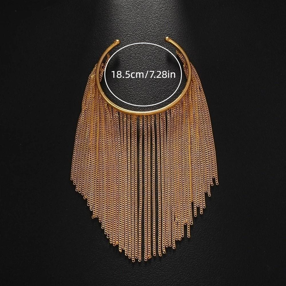 Adjustable Fringe Arm Cuff Bangle Zinc Zinc Alloy Open Upper Arm Chain Jewelry Tassels Armband  Party