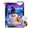 Halloween Pearl Painting Handmade Diy Art Cute White Figure Pumpkin Moon Waterfall Pearl Home Decoration Painting