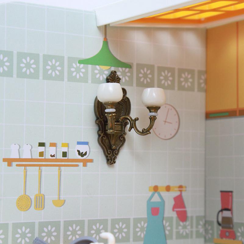 Игровой домик Сцена Модель Орнамент Кукольный домик Светильник Кукольные аксессуары — фото 7