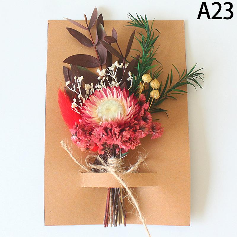 1 Buquê Mini de Flores Secas Naturais Boutonnieres para Madrinhas Decoração de Natal Casamento Dia dos Namorados Materiais Florais DIY