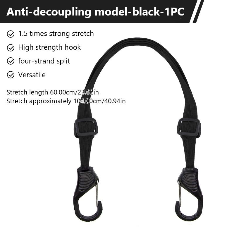 

SEAMETAL Мотоциклетні смуги для шолома на заднє сидіння Еластична мотузка Мотоциклетний шолом Фіксуючий ремінь Регулювання Фіксуюча мотузка Товарний ремінь Сітка для багажу 60cm чорний