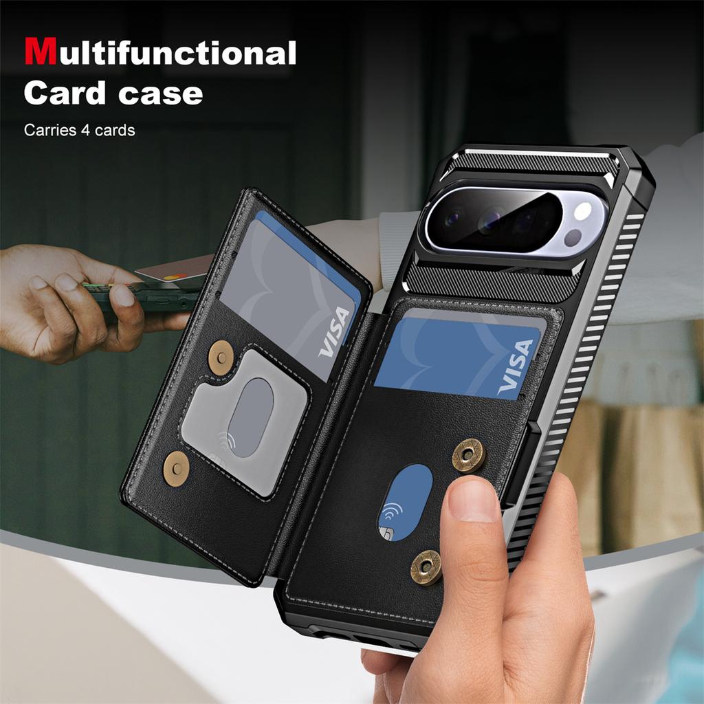 Left-Right Flip Card Slot Wallet Leather Phone Case for Google Pixel 7 8 9 10 Pro XL Shockproof Pocket Cover for Pixel 9A 8A 7A