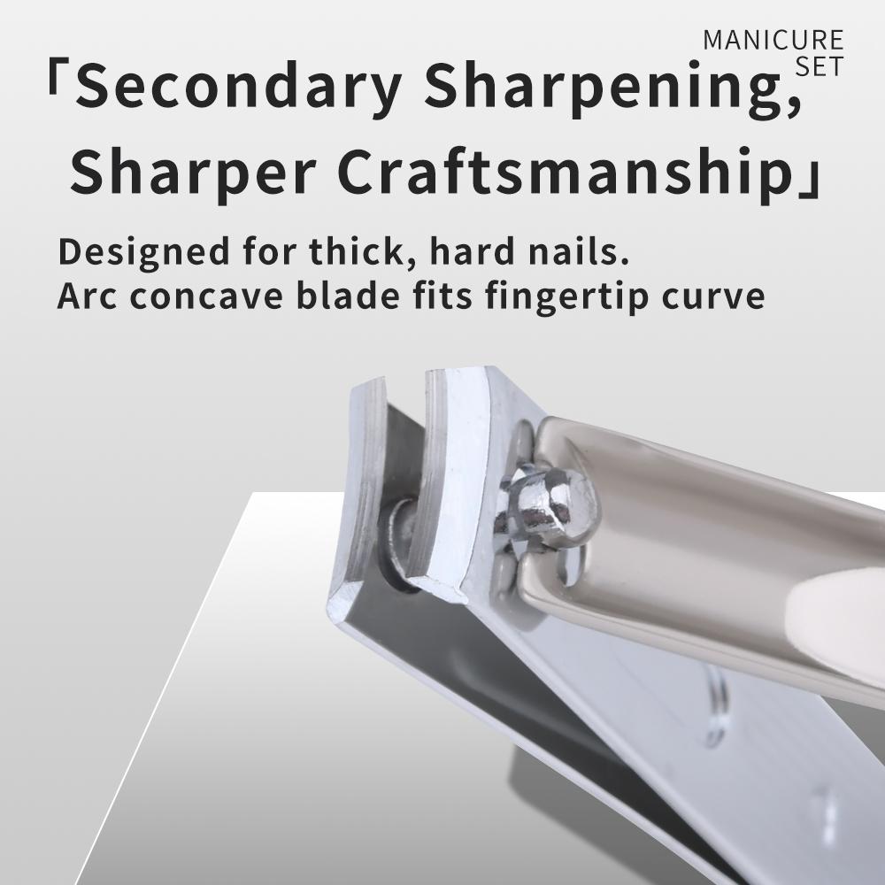 Stainless Steel Nail Clipper Set Portable 3 In 1 Manicure Kit Nail Care & Cuticle Pusher Set Mini Personal Grooming Tools