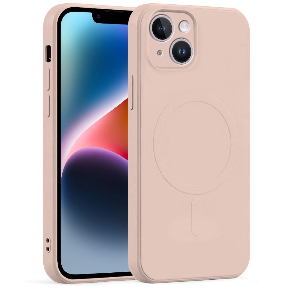 Silicone Mag Cover case for iPhone 14 Plus, Pink
