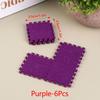 1:12 Dollhouse Miniature DIY Jigsaw Plush Shaggy Carpet Baby Puzzles Playmat Floor Area Rug Playing Mat for Doll House Decor