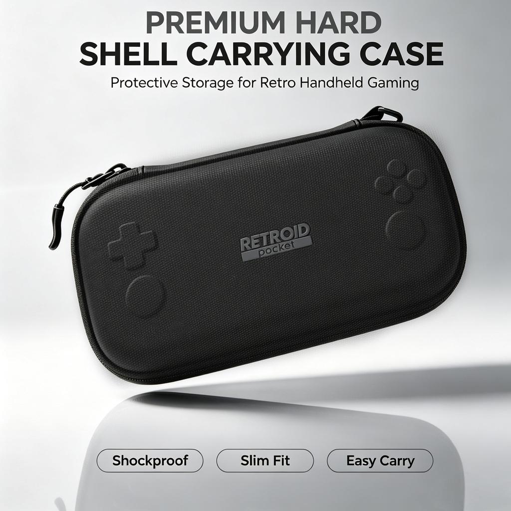 Retroid Pocket Nova Tempered Glass Screen Protectors Game Storage Bag Zipper Carry Bag Eva Hard Handbag Game Accessories