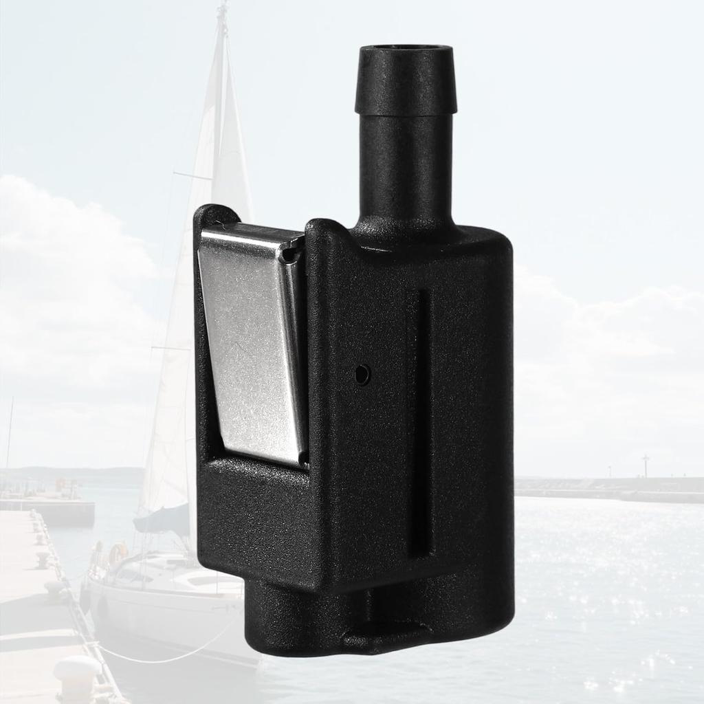 13563Q7 Female Fuel Line Connector, 5/16" (8mm) Quick-Connect for Mercury Outboard Fuel Tank Hose Fitting Double-Sealed Clip-On Design for 22-13563A7