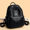 Women's New Versatile Large Capacity Soft Leather Student Schoolbag Outdoor Travel Backpack Women's Bag