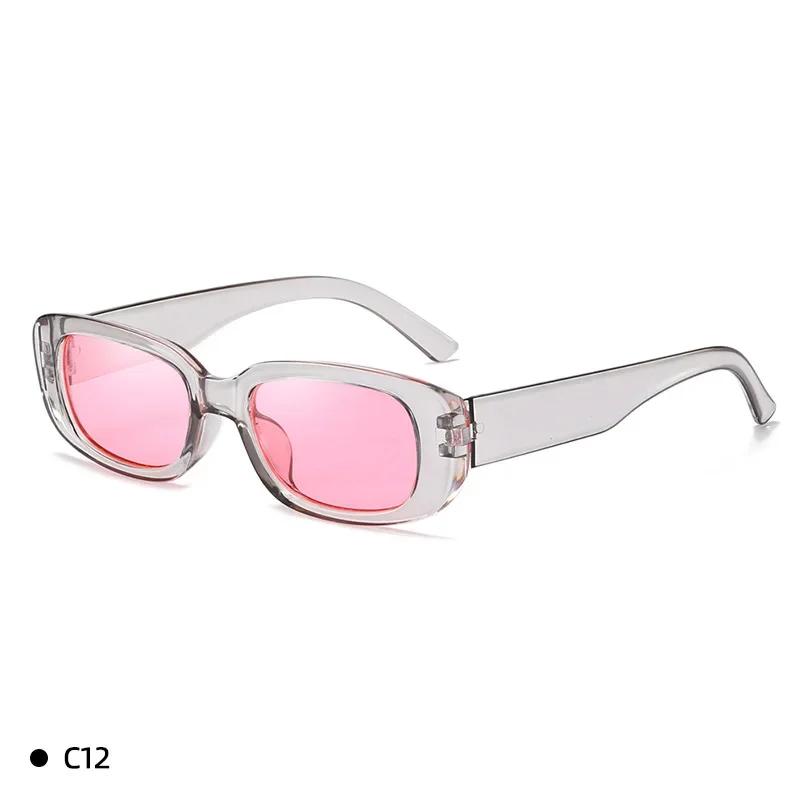 New Vintage Oval Sunglasses Woman Luxury Brand Small Rectangle Sun Glasses Female Small Ellipse Eyewear Uv400
