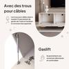 ANGEL TV Stand - with LED - 200x40x49 Cm - 4 Doors with Handles - Cashmere