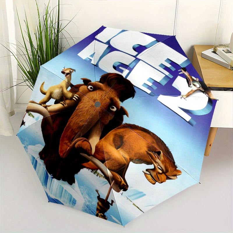 

Ice Age 2 The Meltdown Automatic Folding Cartoon Umbrella - 3 Folding Design, Vivid Cartoon Pattern, Suitable for Outdoor Activities, A Gift
