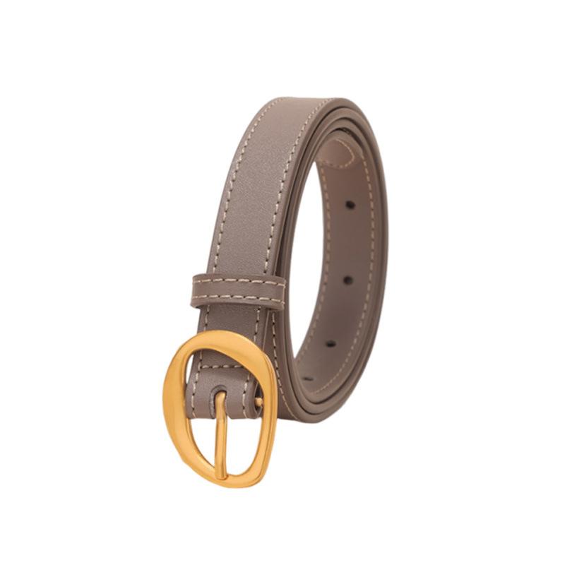 Women's Genuine Leather Pin Buckle Belt Decoration Fashionable with Jeans Belt High-end Trouser Belt