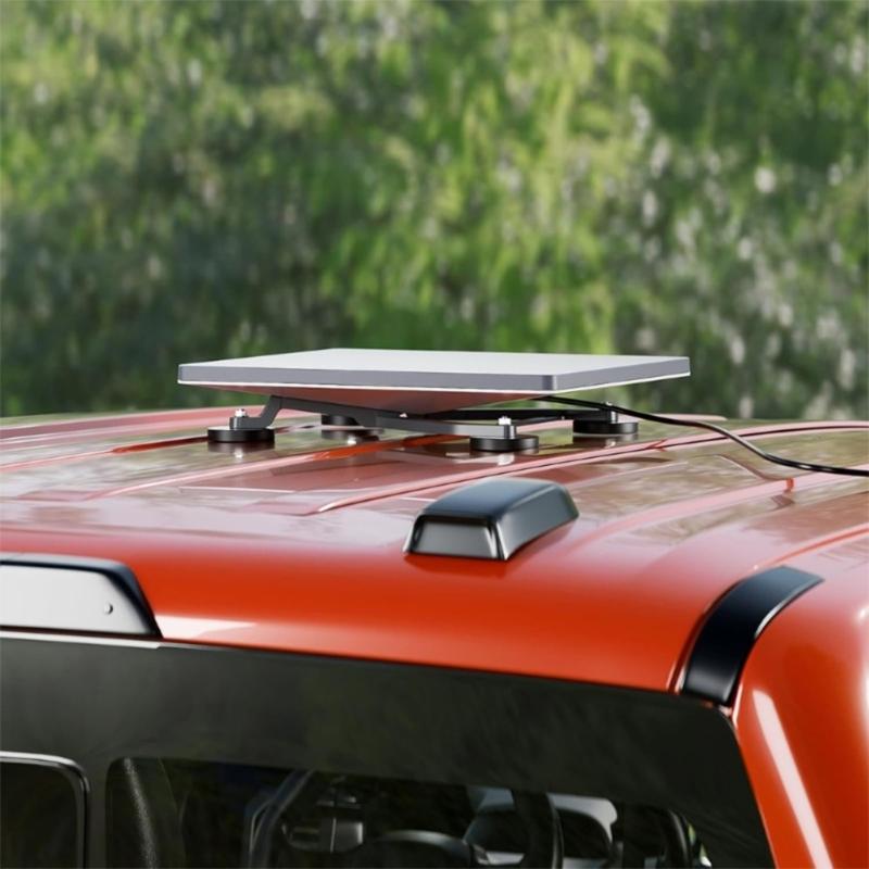 Portable Car Roof Antenna Holder Rack with Suction Cup for Secure Attachments and Enhanced Signal Reception During Travel