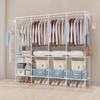 Floor-Standing Multi-Layer Coat and Clothes Rack with Storage Shelves for Dormitory or Home Use