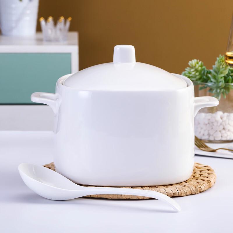 Haoya Pure White Ceramic Soup Bowl