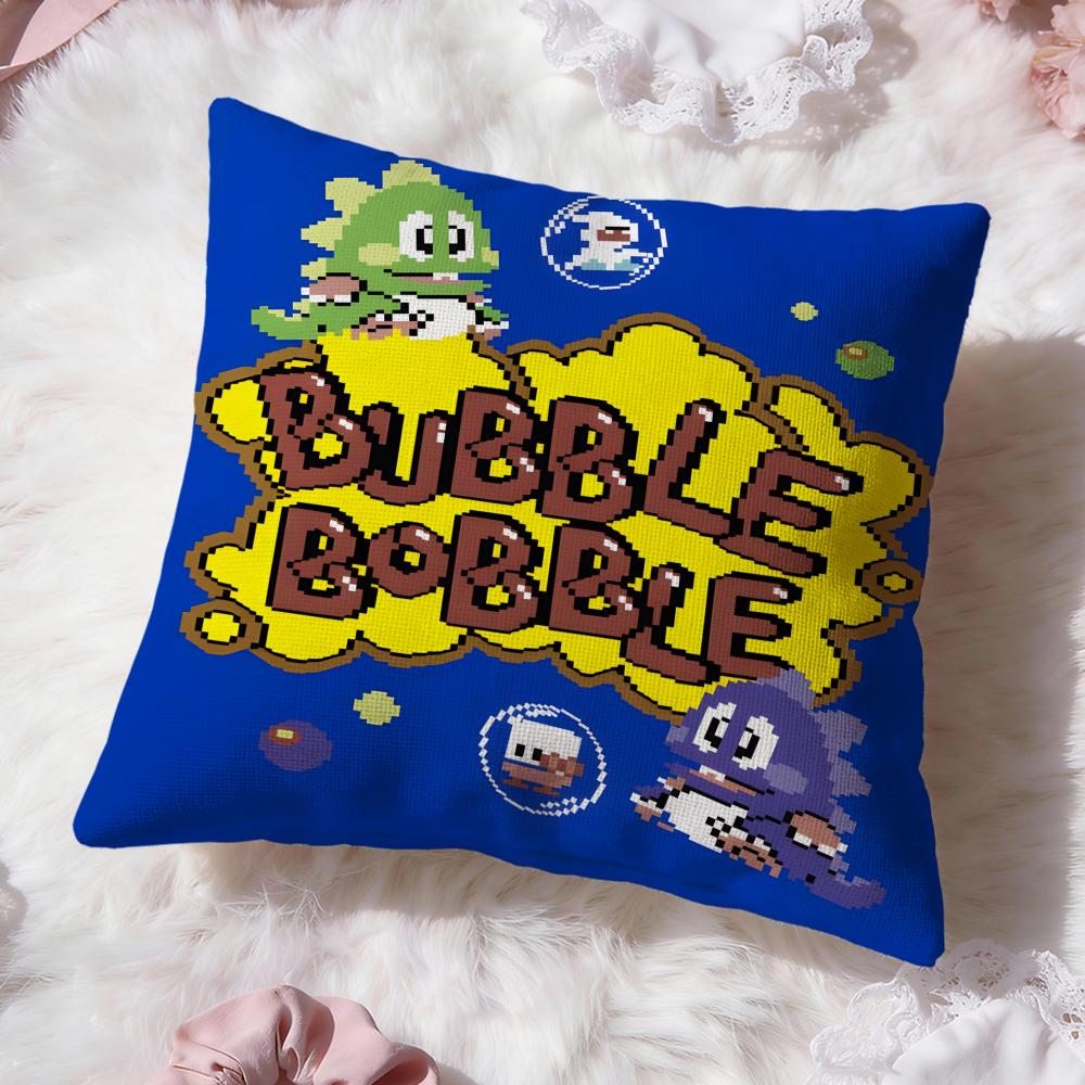 Classic Game b-Bubble Bobble Cushion Cover Premium Comfort Reversible Pillow Cove -Two In One Design for Any Room & Car Interior