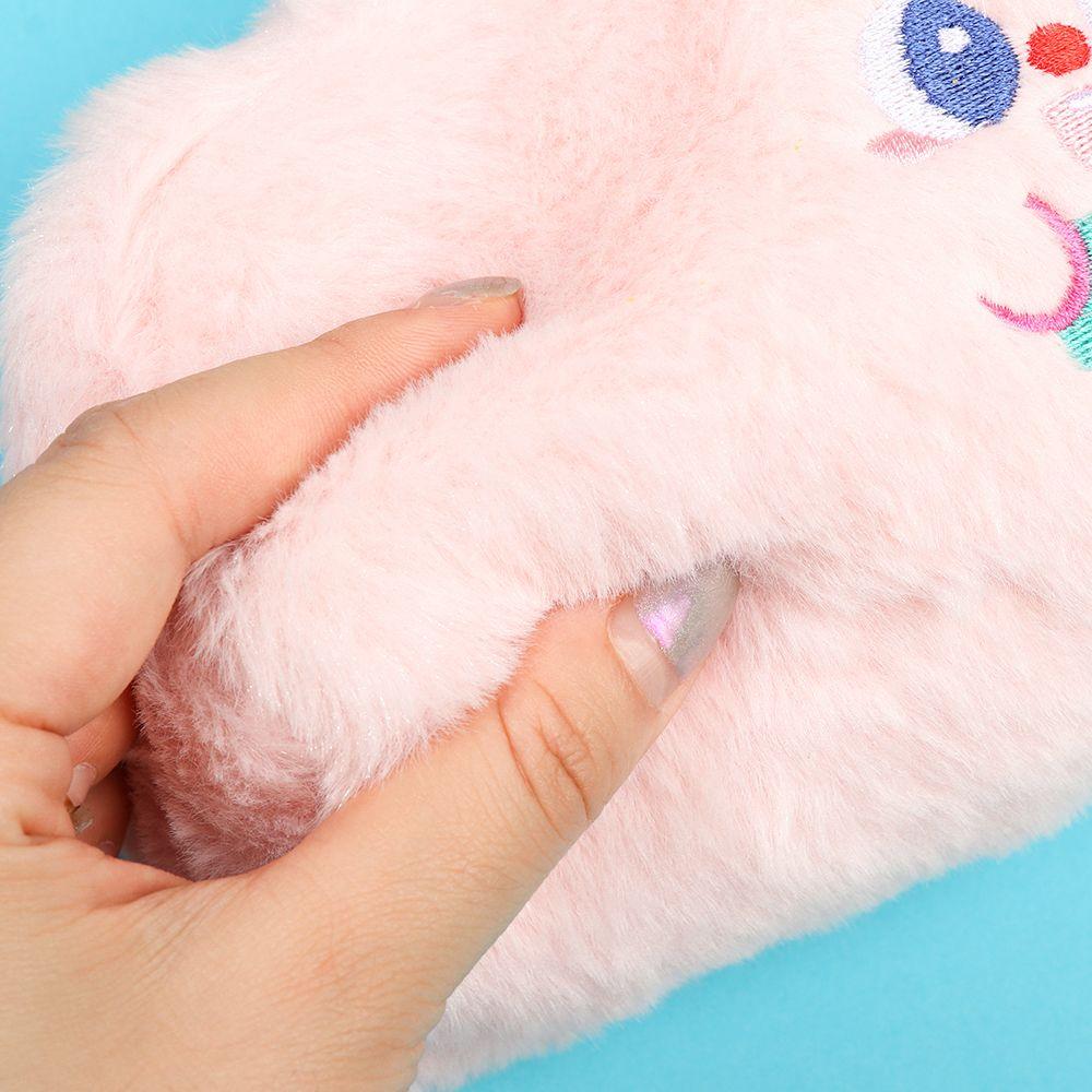 Nouveau Sac de Rangement Fournitures Scolaires Fille Sac à Papeterie en Peluche Étui à Crayon Mignon Grande Capacité