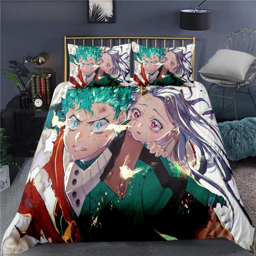 Hot My Hero Academia 3D Printed Bedding Set Duvet Covers Pillowcases Comforter Bedding Set Bedclothes Duvet Cover 200x200