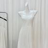 [Real shot] First love travel white suspender long dress for women's summer seaside vacation wear small white dress dress