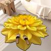 Diatomaceous Earth Floor Mat 3D Realistic Floral Design Bath Mat Non-Slip Absorbent Mat Quick-Drying Easy To Clean Shower Rug