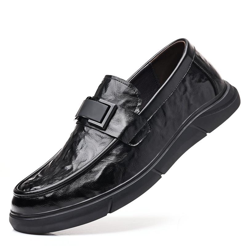 

Мужская повседневная кожаная обувь новая универсальная трендовая обувь Doudou мужская высококачественная кожа с ручной царапиной 38