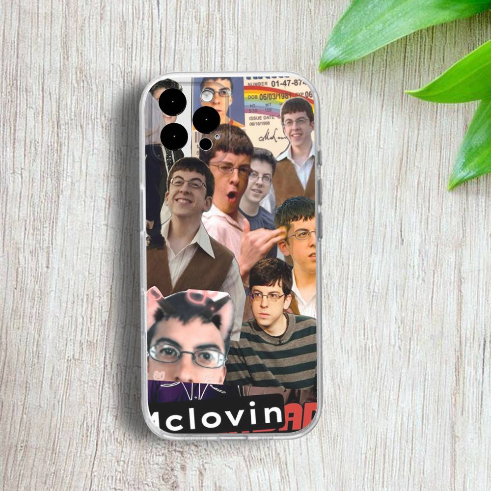 Mclovin M-Movie Superbad Phone Case For iPhone 17,16,15,14,13,12,11 Pro,Max,Plus,X,XS,XR,SE4,E Mini Transparent Soft Cover