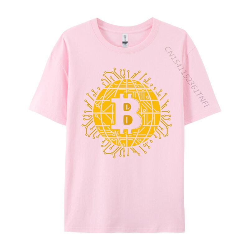 Bitcoin Cryptocurrency TShirt Casual Tops Shirt 2024 Popular Design Tops  Tees BTC Coin Trader B For Men T Shirt