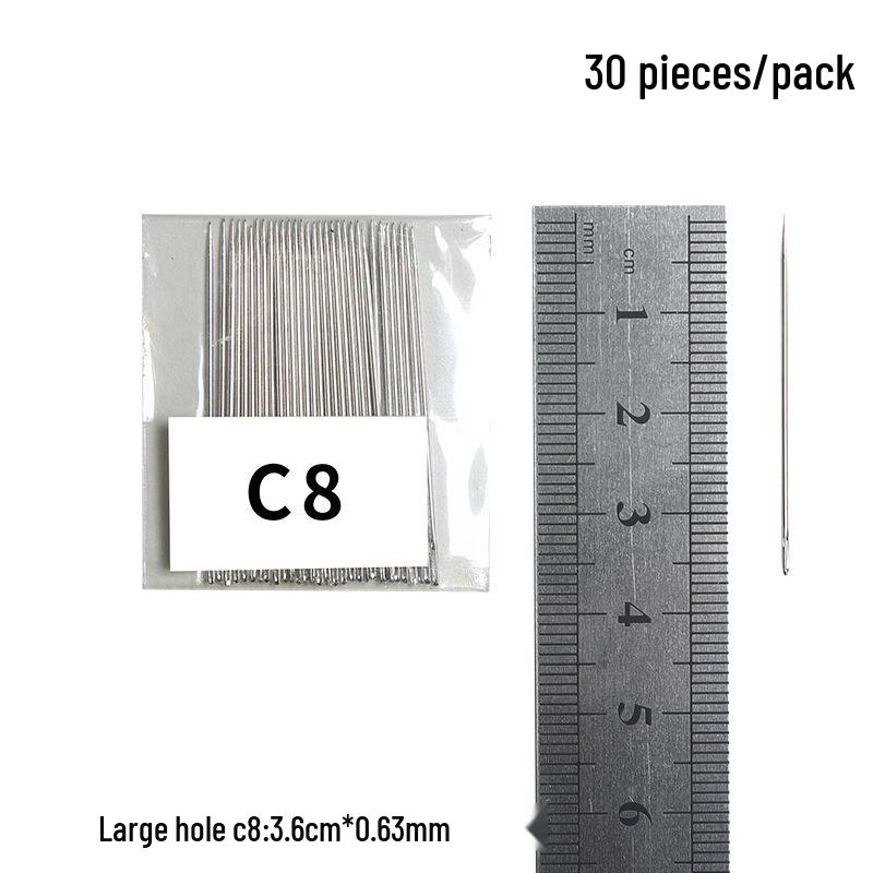 Steel Sewing Needles: Large & Small Eye, Long Needles for Quilts, Clothes, Cross Stitch, Embroidery