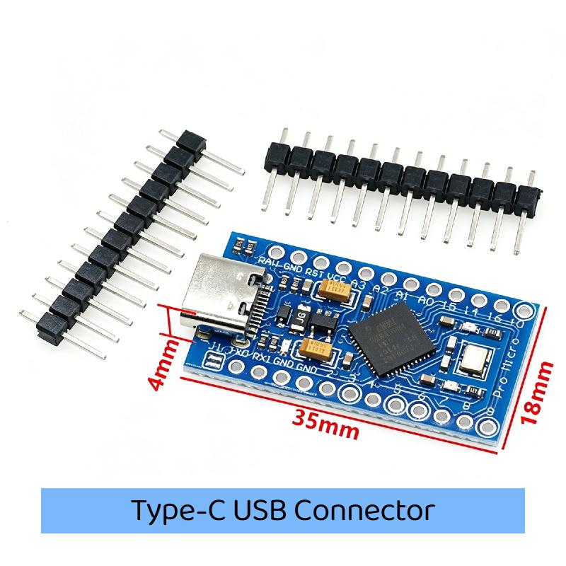 1 Set Ersatzzubehör Pro Micro Atmega32U4 5V 16MHz Für Pro Mini Mit 2-reihigem Pin-Header Für Leonardo Mini USB-Schnittstelle