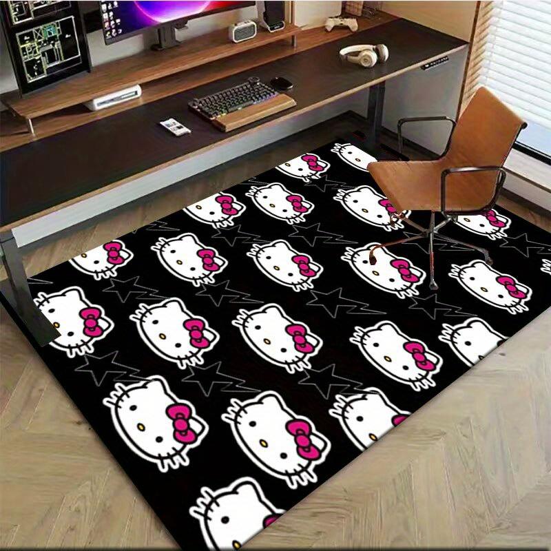 1pc Sanrio Hello Kitty Mermaid Printed Office Carpet Rectangle Rug Under The Table,Perfect Room Decor for Living Room, Bedroom, Kitchen, Non-slip Floo