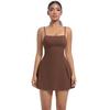 Anti Glare Base Sports Dress With Chest Cushion, Breathable Outdoor Golf Backless Camisole, Yoga Tennis Skirt For Women