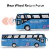1:32 Scale Passenger Bus Model Toy Car 5 Doors Opened Alloy Diecast Sound Light Simulation Creative Toys Models Present for Boys