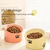 High Feet Cat Food Basin Ceramic Dog Feeder Bowl Against Black Chin Cat Bowl  Pet Supplies