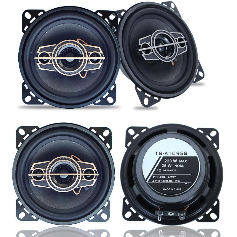 4 Inch Car Audio Speaker 12v 220w 4 Way Hifi Coaxial Subwoofer Modified Speaker Full Frequency Car Stereo Speaker Modification