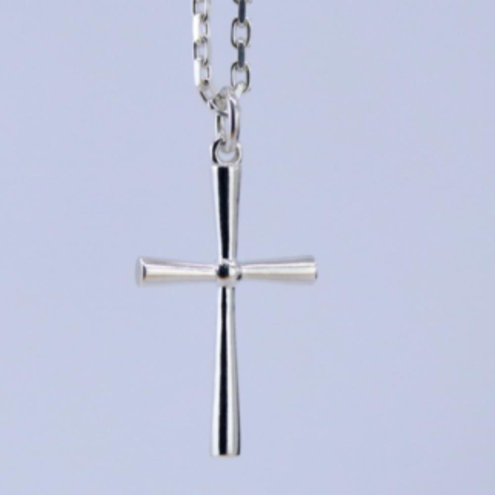 Real.Cross Women's Men's Silver Pendant Silver Cross Necklace