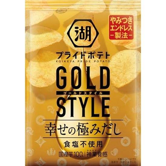 Koikeya Pride Potato GOLD STYLE Ultimate Happiness Dashi No Salt Added 55g x 12 bags
