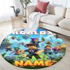 Custom Name,Roblox pattern round rug,Carpet Rug for Living Room Bedroom Playroom ,Non-slip Floor Mat,Holiday Gifts and Birthday Gifts.