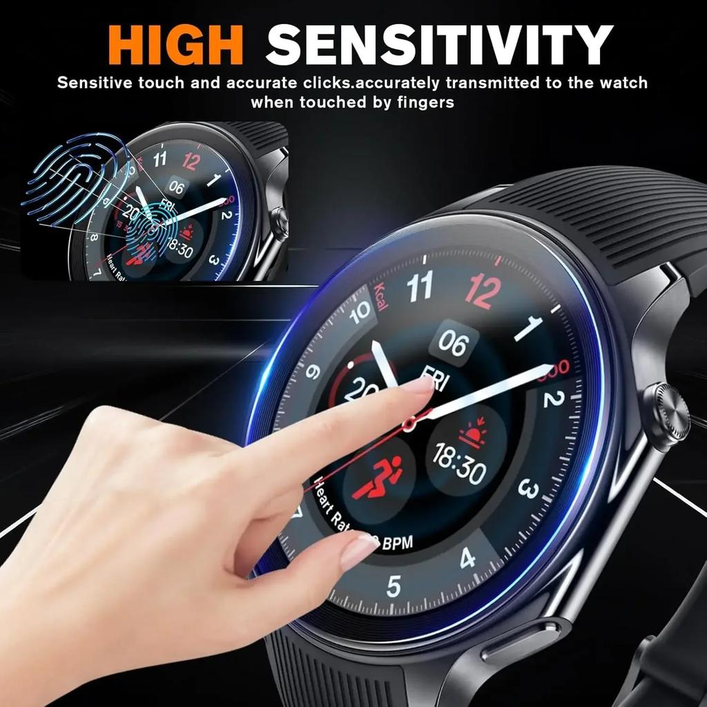 1/3/5PCS Tempered Glass Watch Screen Protector for OnePlus Watch 3 9H Hardness Scratch Resistant Films for OnePlus Watch3
