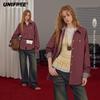 unifree American Campus Style Colorblock Plaid Loose Long Sleeve Shirt