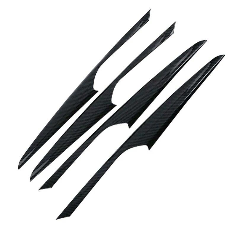 4PCS Car Front Rear Door Window Panel Cover Trim Strap Stickers ABS Decoration Auto Interior Accessories For BMW X3 G01 2018-21