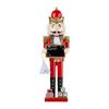 Elegant 38cm Wood Nutcrackers Statue Artistic Tabletop Decoration for Nut Cracking and Display Stylish Desktop Ornament