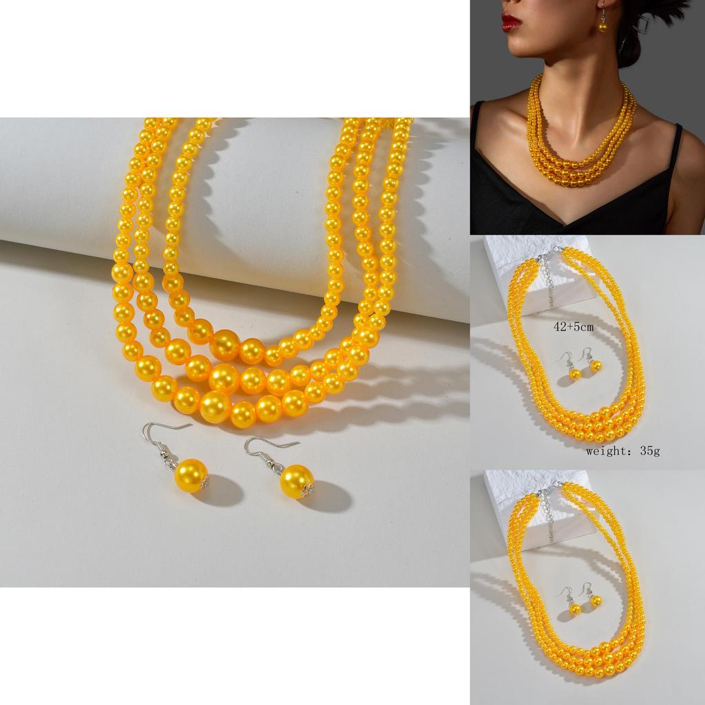 Europäische Mode Perlen Schmuckset mit Anhänger für Damen und Herren