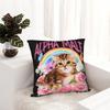 Decorative Pillow Covers Alpha Male Cat Kitten Funny Accessories Home Throw Pillow Case Cover Zippered Multi Size