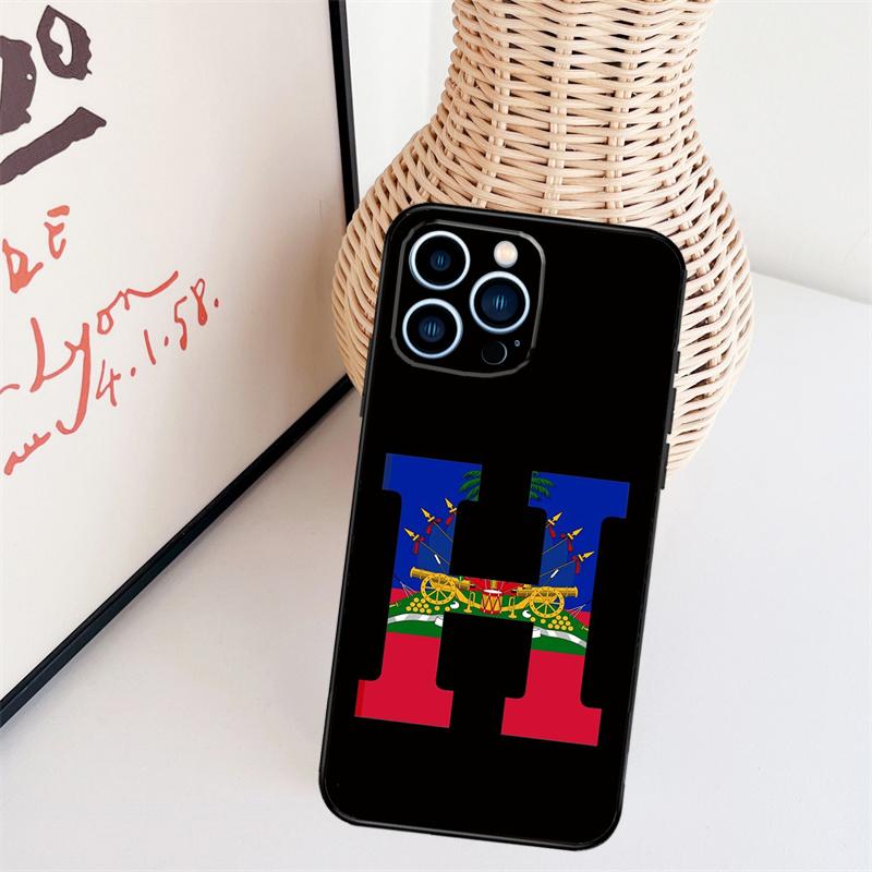 Vintage Haiti Haitian Flag Phone Case For iPhone 16 Pro Max 15 14 13 11 12 17 Pro Max mini 15 16 Plus 16e 17 Air Cover