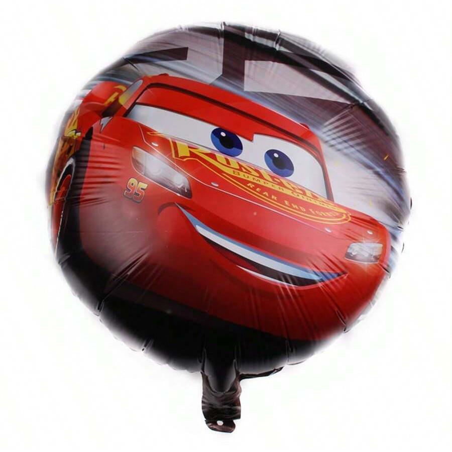 McQueen Cross-Border Red & Blue Cartoon Car Aluminum Foil Balloon for Birthday Theme