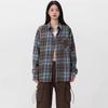 Women's American Retro Plaid Long Sleeve Shirt - Autumn Chic, Loose Fit, High-end Pique Jacket Style