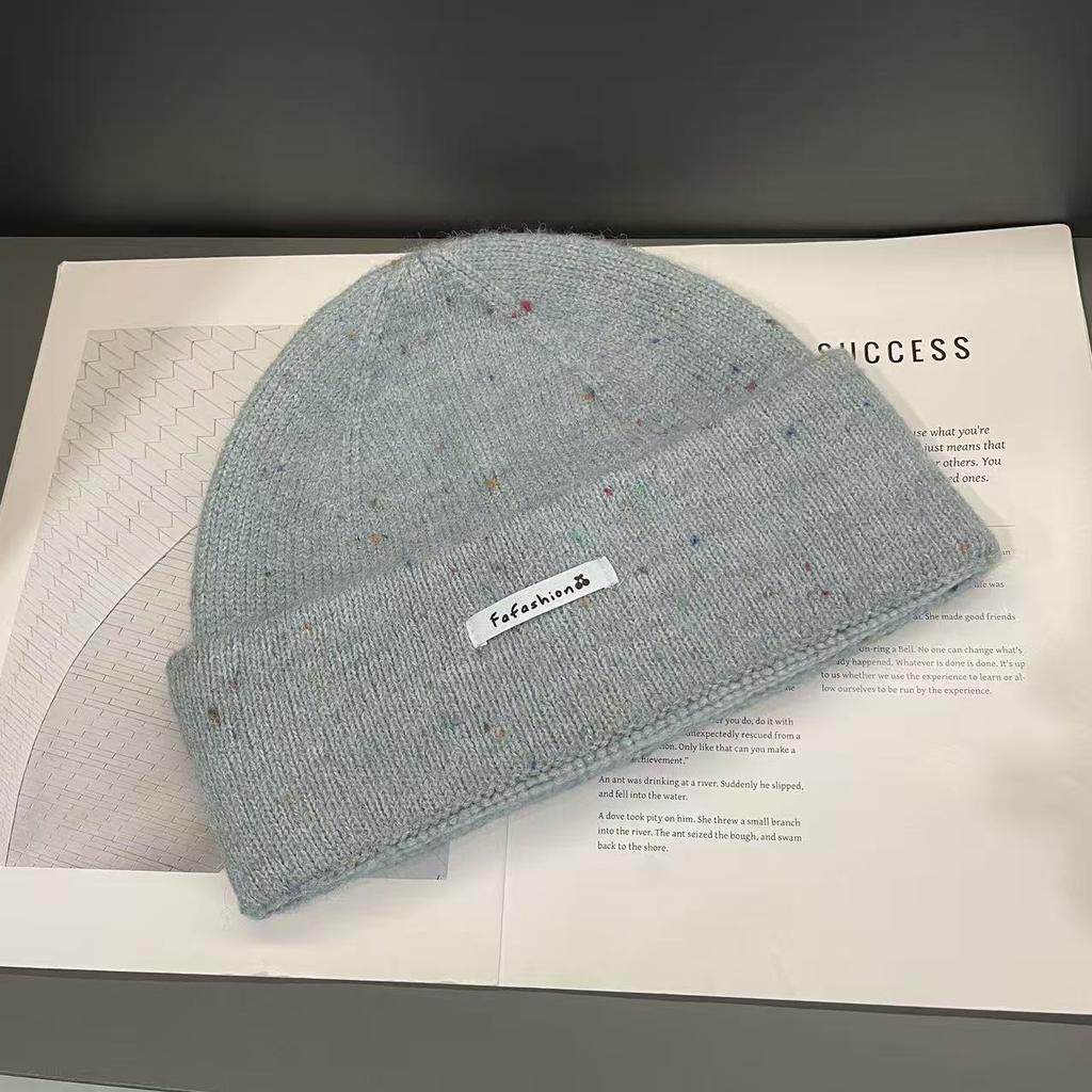 Korean Autumn and Winter New Hand dyed Knitted Hat Cold Hat Korean Version Ins Ear Protection Wool Hat Trend