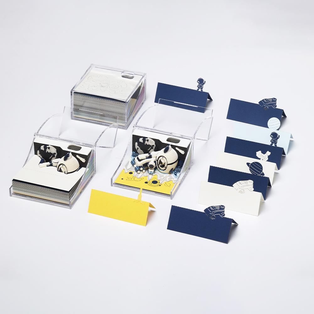Creative 3D Paper Calendar Aerospace Theme Style Unique Office Tools Holiday Supplies Perfect Gifts for Colleagues Customers