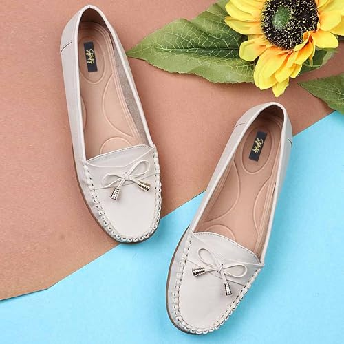 Shoetopia Women S Block Heel Loafers Cream /Eu38 / Uk5 5 UK кремовый